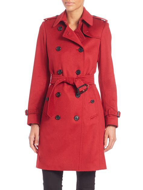 burberry kensington hooded trench coat red|Burberry kensington cashmere trench coat.